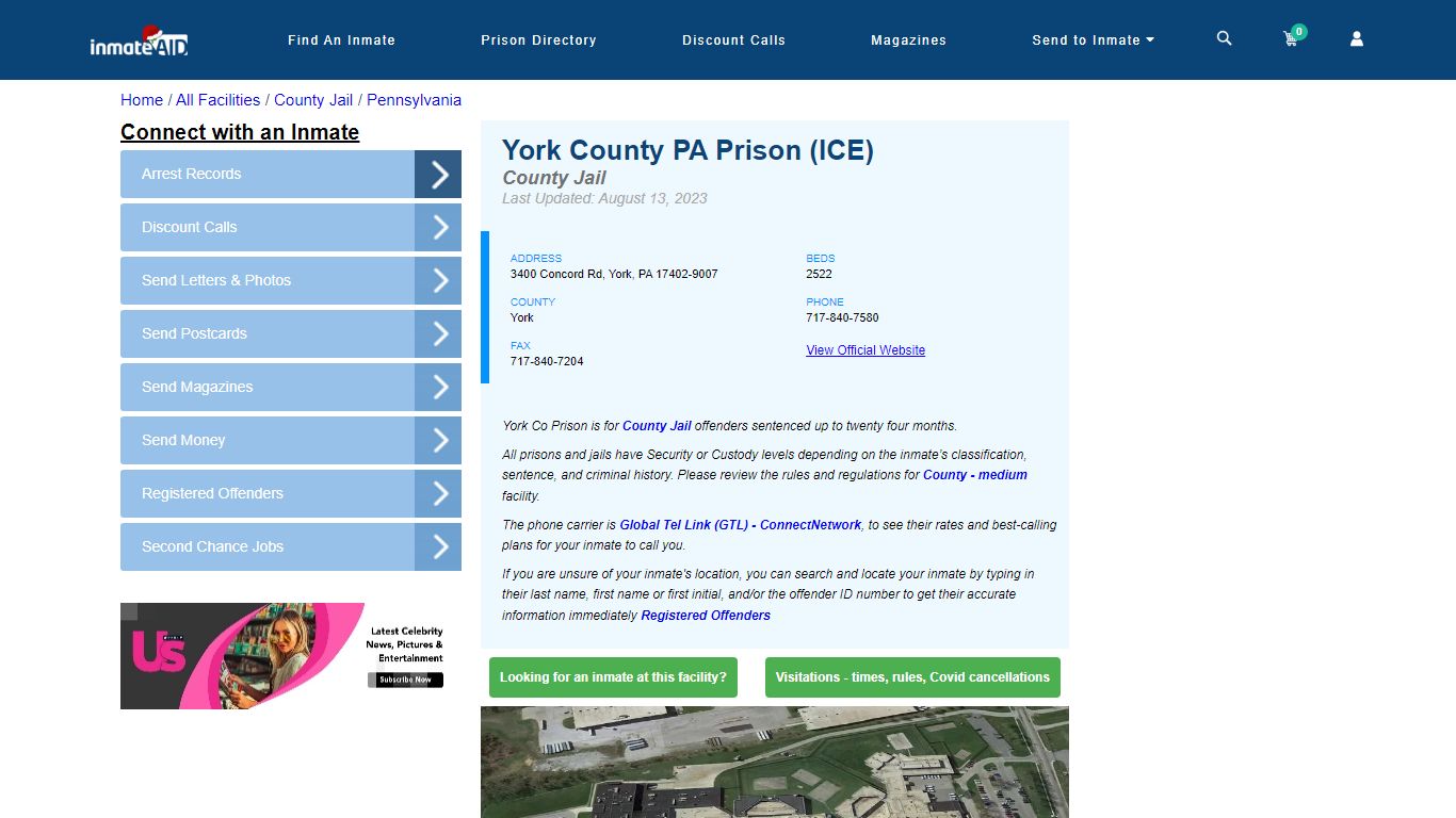 York County PA Prison (ICE) - Inmate Locator - York, PA
